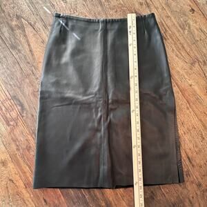 Joseph Essentials Made in Italy Black 100% Buttery Soft Leather Skirt